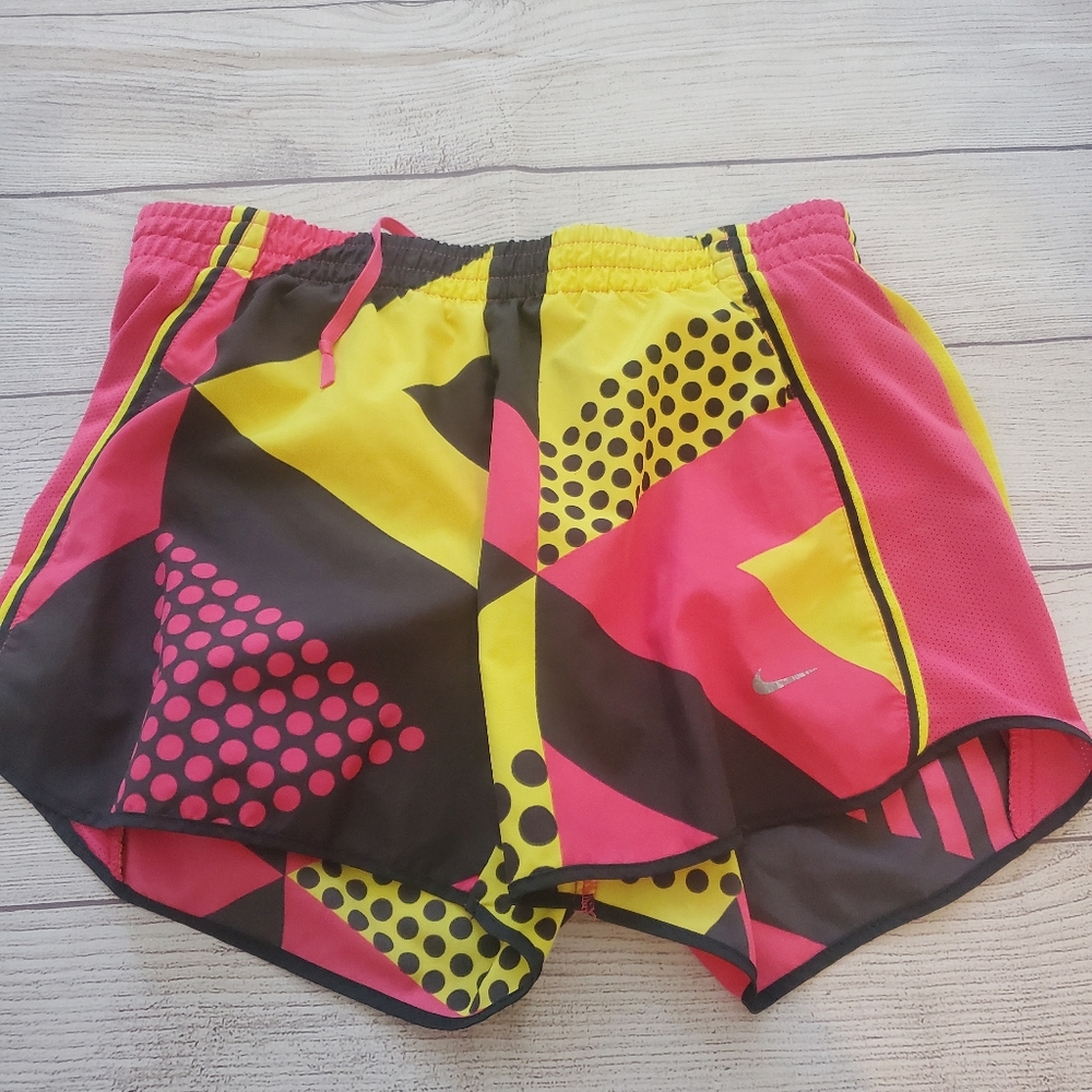 Nike dri-fit pink and yellow cute running shorts.  Size small - Picture 5 of 13